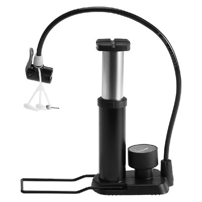 

Portable Mini Bicycle Foot Pump Tyre Inflator with Pressure Gauge for Presta&Schrader Valves