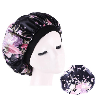 

Satin Night Sleep Cap Women Fizzy Hair Care Bonnet Sleeping Hat Head Cover Wrap
