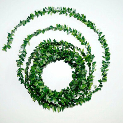 

75M Artificial Garland Hanging Rattan Small Green Leaves Wedding Party Decor