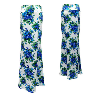 

Gobestart Womens Summer Casual High Waist Flower Printed Bodycon Long Skirt