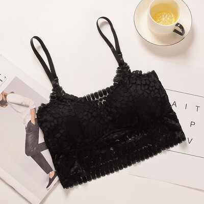 

Sexy Bra Women Floral Lace Bralette Solid Color Lingerie Underwear Wireless Padded Seamless Bra Padded Bras for Women
