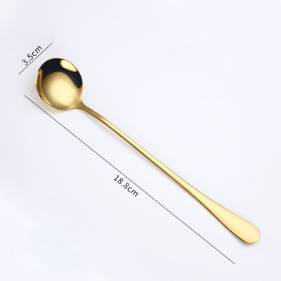

Stainless steel Long Handled coffee spoons Coffee ice drink stirring spoon Ice Cream Dessert Tea Spoon