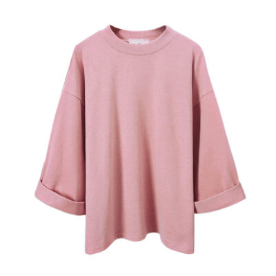 

Womens Solid Casual Tops Pullover 34 Sleeve Loose T Shirt Jumper Tee