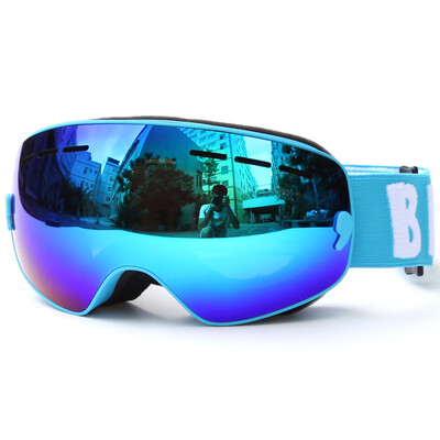 

Children Skiing Snowboarding Skating Goggles UV Protection Anti-fog Wide Spherical PC Lens Anti-slip Strap Helmet Compatible