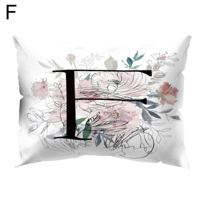 

Vintage Flower Letter Throw Pillow Protector Case Cushion Cover Bedding Articles