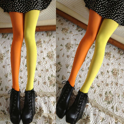 

Women Patchwork Footed Tights Stretchy Pantyhose Stockings Elastic Sock