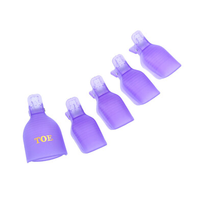 

5Pcs UV Gel Nail Removers Soaker Caps Nail Polish Soak Off Toenail Clips