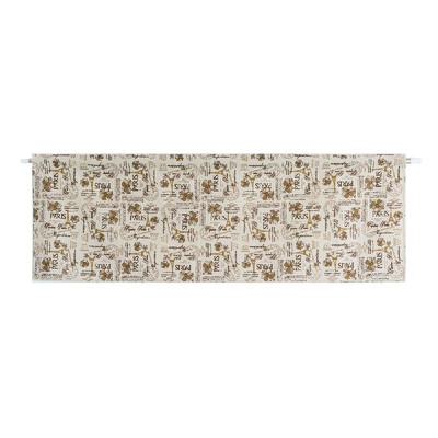 

Valance Rose Printing Blackout Window Curtain Valances Burlap Cotton Short Semi-Sheer Curtains Rod Pocket Window Drapes 18"X59