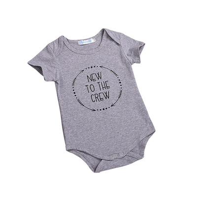 

Infant Baby Short Sleeve Letter Print Rompers Kids Girls Boys Bodysuit Jumpsuit Newborn Clothes