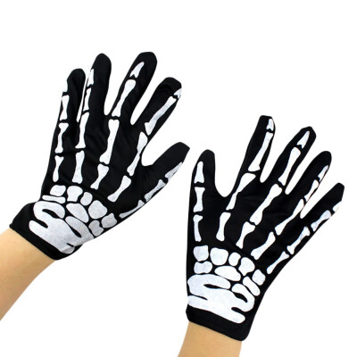 

Halloween Skeletons Set Masquerade Cosplay Props Skull Ghost Costume Zombie MaskBones Gloves for Adults Kids