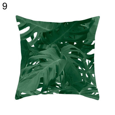 

Tropical Plant Leaf Pillow Case Cushion Cover Sofa Bed Car Cafe Office Decor