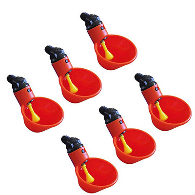 

〖Follure〗Feed Automatic Bird Coop Poultry Chicken Fowl Drinker Water Drinking Cups 6Pcs