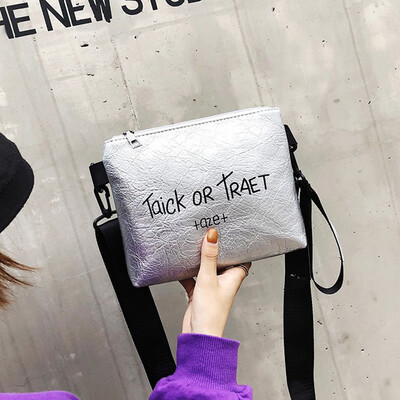 

Tailored Woman Trendy Line Texture Shoulder Bag Girls Solid Color Letter Leisure Hand Bag