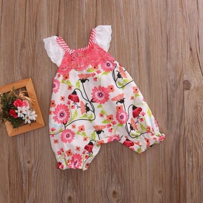 

Newborn Toddler Baby Girls Lace Floral Romper Bodysuit Jumpsuit Outfits Sunsuit