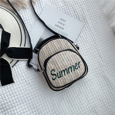 

Tailored Womens Fashion Retro Woven Shoulder Bag Backpack Woven Bag Beach Bag