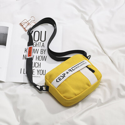 

Summer small bag female new 2019 net red cloth bag chic Japanese students shoulder canvas slung ins small bag