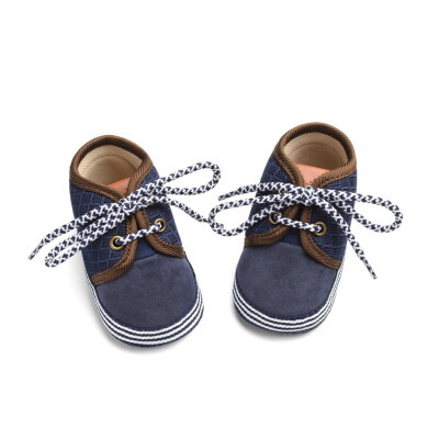 

Baby Shoes Baby The First Walker Shoes Newborn Blue Pattern Round Lace Cotton Mesh Stitching Shoes Baby Boy Girl Shoes