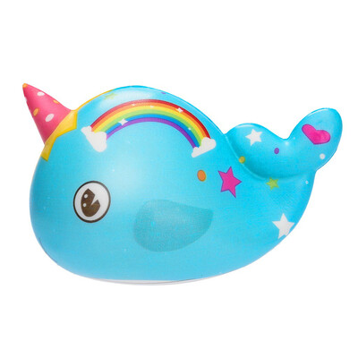 

Siaonvr Squishies Toy Kawaii Narwhal Slow Rising Cream Scented Stress Relief Toys Gifts