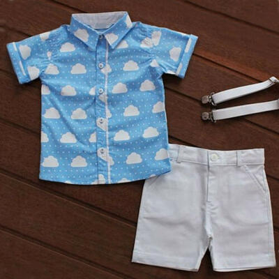 

UK Kids Toddler Baby Girl Clothes Romper BodysuitShort Pants Sunsuit Outfit Set