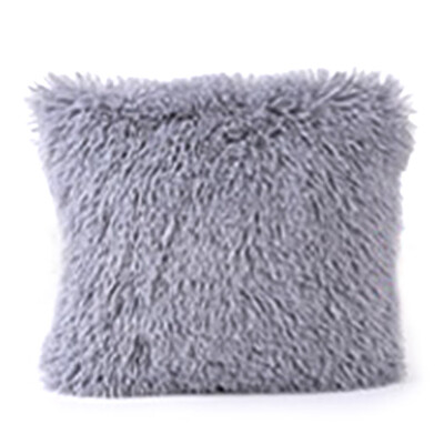 

Home Decorative Soft Plush Faux Fur Throw Pillow Cover Cushion Case for Sofa Bedroom Car 18x18 Inch