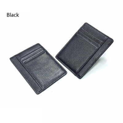 

Ultrathin Short Card Bag With Head Layer Cowhide Double-sided Drivers License Multi-card Clamp
