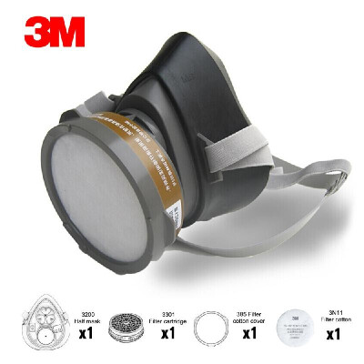 

3M 320P Dust Mask Respirator Half Face Dust-proof Mask Anti Industrial Construction Dust Haze Fog Safety Gas Mask