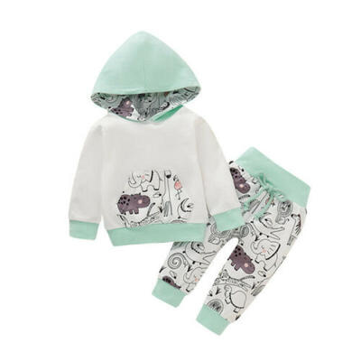 

Newborn Baby Boys Girls Clothes Animal Hooded Tops Pants Tracksuit Autumn Outfit