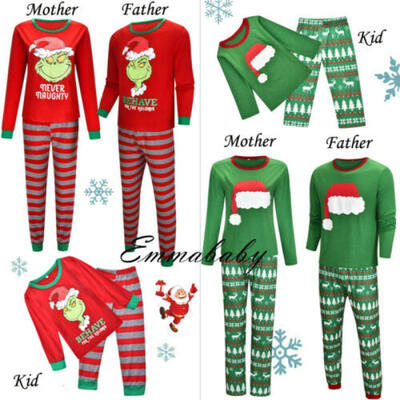 

Family Matching Adult Women Kids Christmas Pyjamas Nightwear Pajamas Sets