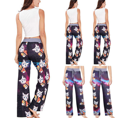 

Tailored Womens Summer Printed Comfortable Casual Beach Pajama Pants Sport Yoga Trousers