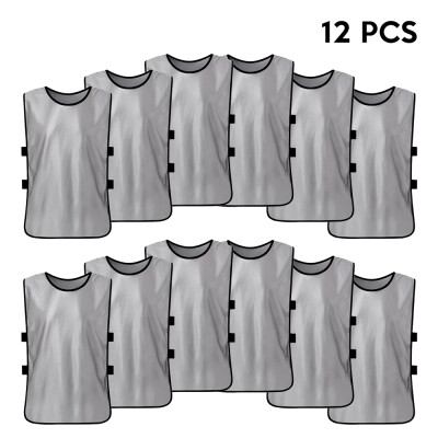 

12 PCS Adults Soccer Pinnies Quick Drying Football Jerseys Vest Scrimmage Practice Sports Vest Breathable Team Training Bibs