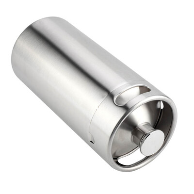 

Greensen 4L Mini Stainless Steel Beer Barrel with Spiral Cover Lid Practical Home Hotel Supplies