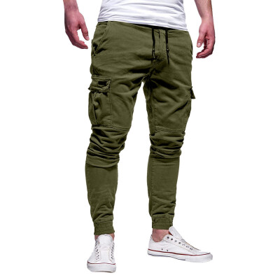 

Gobestart Fashion Mens Sport Pure Color Bandage Casual Loose Sweatpants Drawstring Pant