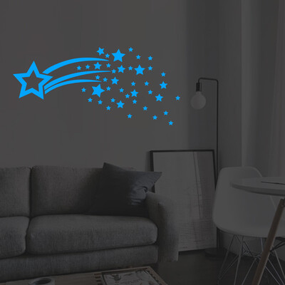 

JPGIF Modern Style Fluorescent stars Art Mural Wall Sticker Home Room DIY Decor