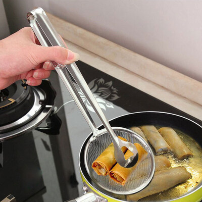 

Kitchen Multi-purpose Filter Spoon Tongs Fried Food Strainer Clamp Colander Tool