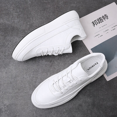 

2019 new spring trend Korean version 100 white casual shoes mens fashion shoes increase board shoes small white shoes mens shoes