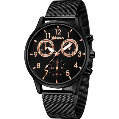 

GENEVA Minimalist Sport Watch Woman Stainless Steel Mesh Band Quartz Wristwatch Ladies Military Luxury Watches Creative Montre