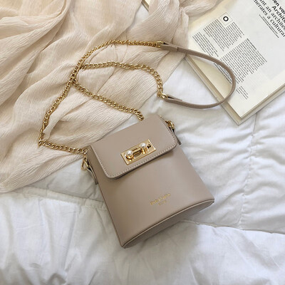 

Net red small bag 2019 new wave French small foreign gas bucket bag Messenger bag female wild ins chain bag