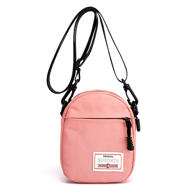 

Candy-colored mini-shoulder bag Korean version fashion pocket pocket bag with all sets of vertical mobile bag inclined canvas