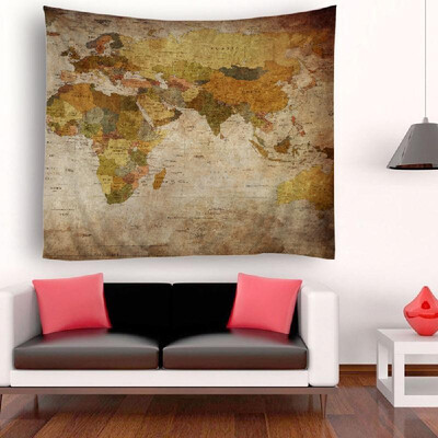 

Tapestry Wall Hanging World Map Tapestries Wall Decorative Tapestry for Bedroom Living Room Dorm 512"X591"