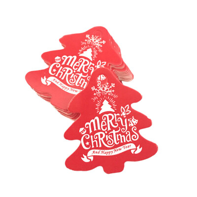 

Tailored 100Pcs Star Santa Claus Christmas Tag Candy Bag Decoration Gift Hang Tags