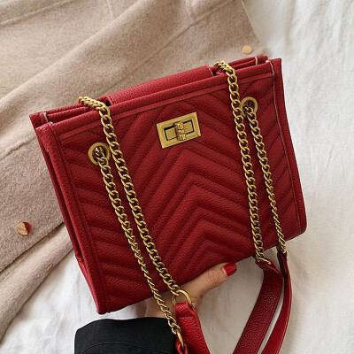 

Autumn 2019 Korean version of the new womens bag single shoulder zipper pure color single shoulder oblique shoulder one shou