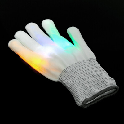 

〖Follure〗Electro LED Multi-Color Flashing Gloves Light Up Halloween Dance Rave Party Fun