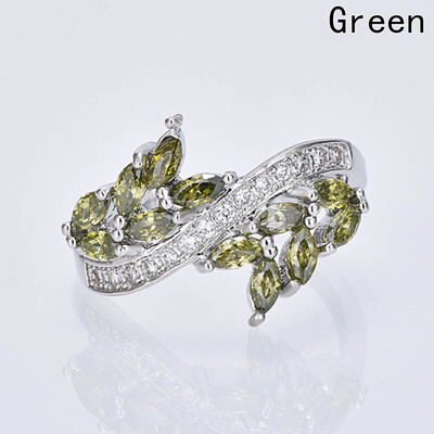

New Fashion Women Horse Eye Stone Natural Micro-inlaid Ring Plated 925 Silver Gold Flower Ring Jewelry Gifts