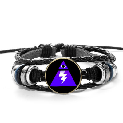 

Fortnite Gemstone Bracelets - Fortnite Gamer Gifts Party Supplies - Weaving Leathers Bracelet for Boys Girls Adults