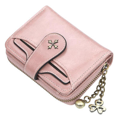 

Women Wallet PU Foldable Short Zipper Coin Purses Clutch Card Phone Holder
