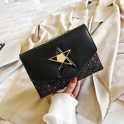 

Tailored Womens Retro Chain Shoulder Bag Star Map Diagonal Cross Bag Small Square Bag