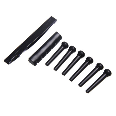 

6-String Guitar Bridge Pins Saddle Nut Acoustic Cattle lp Tailpiece