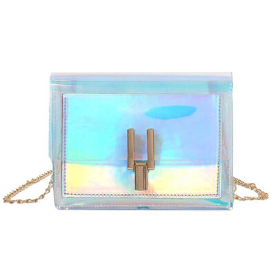 

Women Laser Holographic Shoulder Bag Messenger PVC Chain Crossbody Handbags