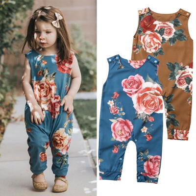 

Newborn Infant Baby Girls Flowers Romper Jumpsuit Harem Playsuit Outfits Clothes