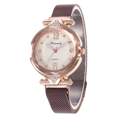 

Diamond magnet magnet strap digital pattern ladies watch student simple quartz watch